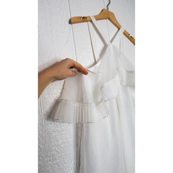 DELFI COLLECTIVE 'Blake' Pleated Chiffon Halter Flounce Dress SMALL NWT - Picture 7 of 14